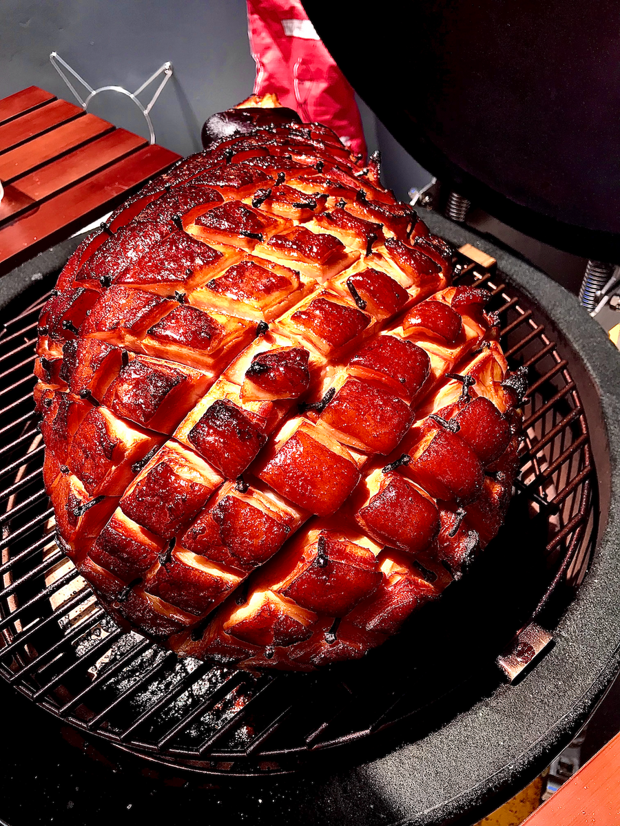 Cooked Ham Steak Ninja Foodi Grill Ham Ham Ninja Foodi Sale Brown